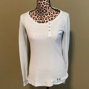 Under Armour long sleeved shirt with 3 snaps in front